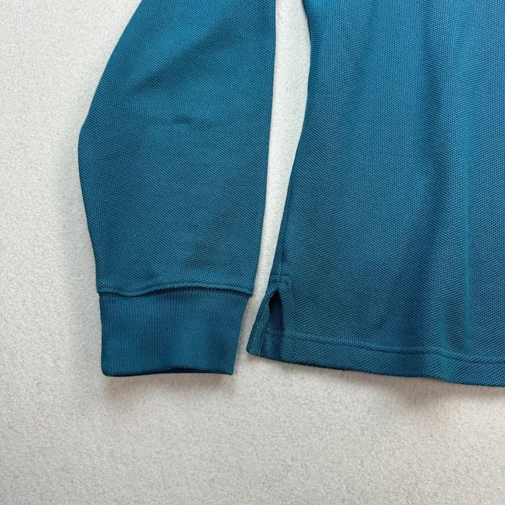 LL Bean Sweater Adult Large Blue Knit 1/4 Zip Pullover Heavyweight Casual Mens